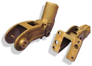 Sand casting arms for welding guns for car industry in aluminium bronze