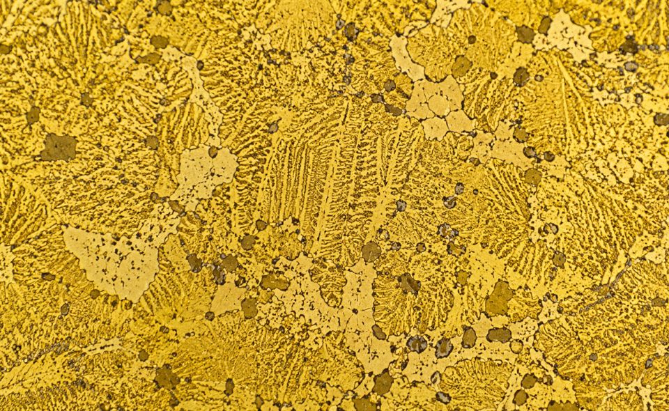 SRI - Produits et Alliages - Micrographie d'un alliage de Laiton